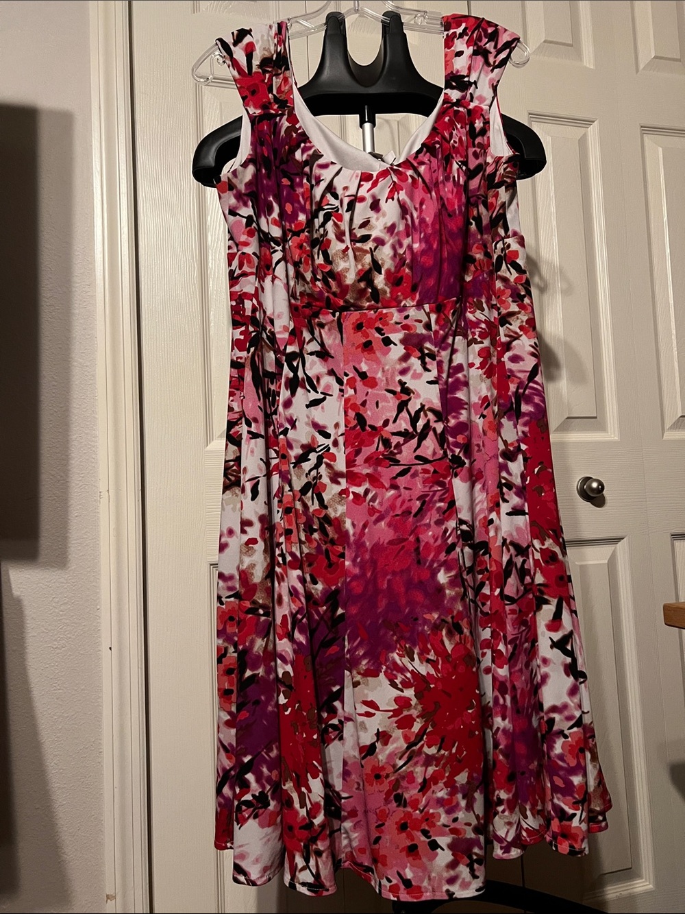 Signature Pink & Red Floral Midi Dress